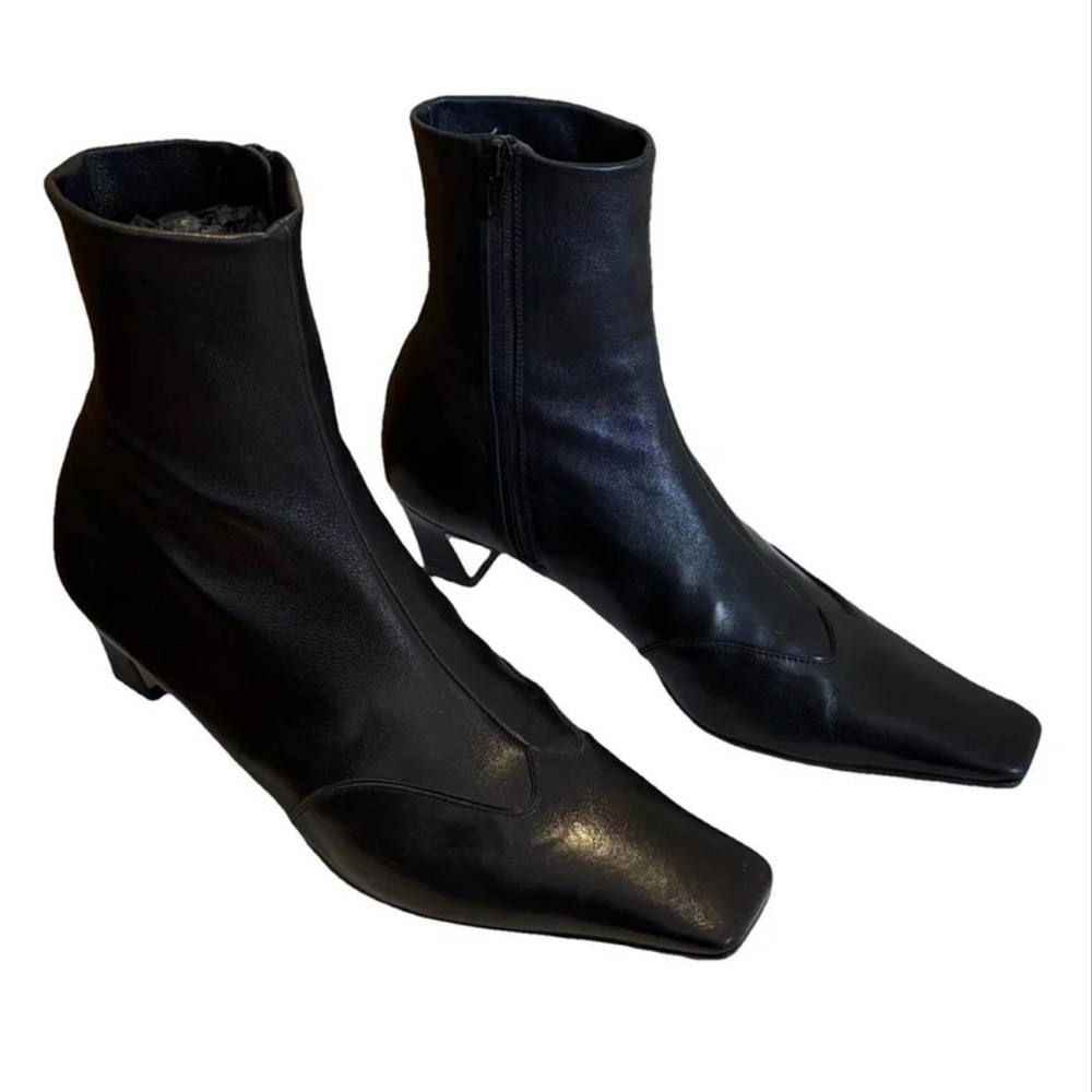 Khaite Nevada Black Ankle Boots 40.5